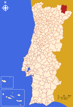 Localização de Bragança Localização de Bragança