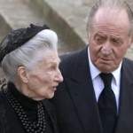 Teresa de Orleans e Bragança, ao lado do rei Juan Carlos, da Espanha