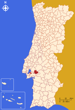 Localização de Montijo Localização de Montijo