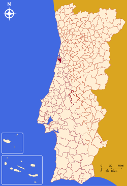 Localização da Gafanha da Nazaré Localização da Gafanha da Nazaré